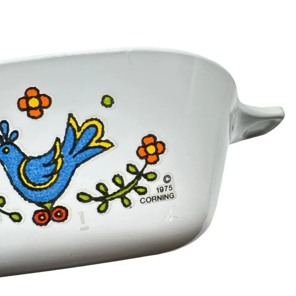 VTG 1975 Corning Ware Country Festival Casserole Dish 1 3/4 Cup P-41-B USA